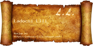 Ladocsi Lili névjegykártya